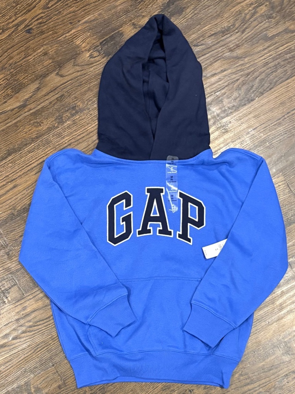 Boys Gap sweatshirt hoodie, blue, and navy sz 8 medium
